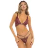 Ensemble 2 pièces rouge bordeaux comprenant soutien gorge et string - REN53031-BUR