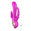 Vibromasseur Rabbit  rose  avec chapelet vibrant - TOZ-024PNK