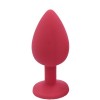 Plug rouge bijou cristal Medium - DB-RY068CRED