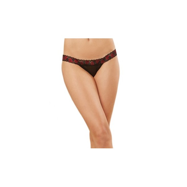 Panty dentelle et strappy - RECDG1424BLK Reconditionné