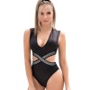 Body string noir échancré - RECMAL2561BLK  Reconditionné