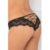 Tanga noir dentelle ajouré sur les fesses ornements croisés - REN1145-BLK Reconditionné