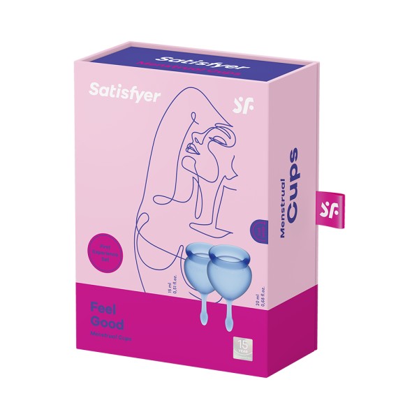 2 coupes menstruelles Satisfyer Dark Bleu FEEL GOOD - CC597822