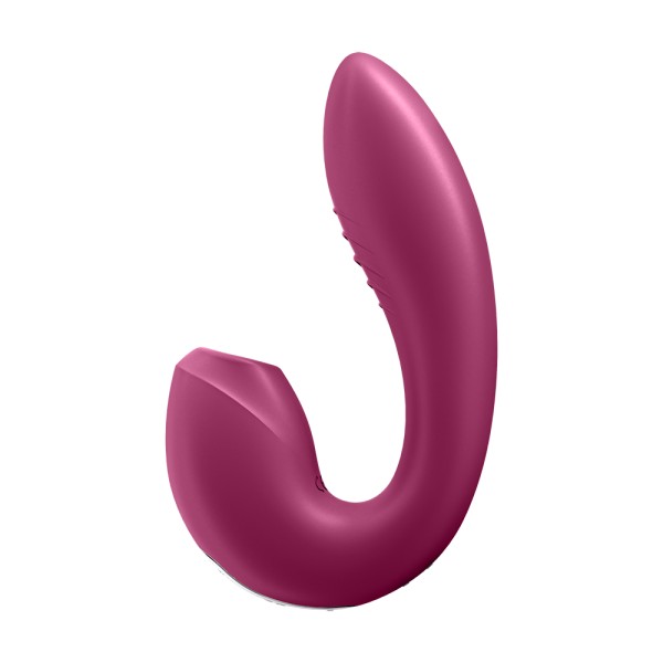 2 en 1 Vibromasseur point G avec stimulateur clitoris connecté USB rouge Sunray Satisfyer - CC597807