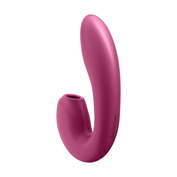 2 en 1 Vibromasseur point G avec stimulateur clitoris connecté USB rouge Sunray Satisfyer - CC597807