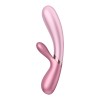 Vibromasseur rabbit rose chauffant USB connecté Hot Lover Satisfyer - CC597747