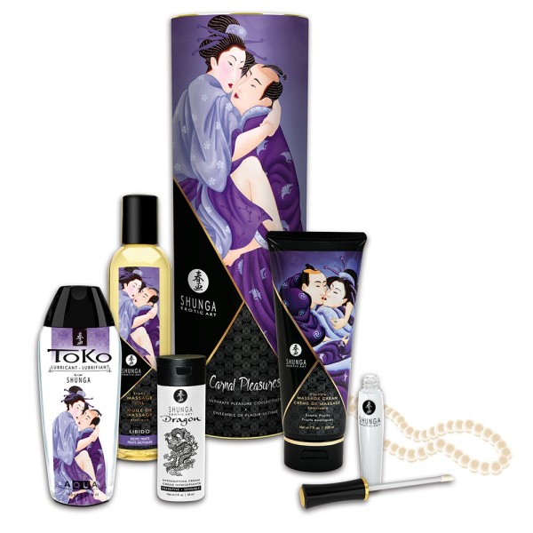 Coffret collection plaisirs charnels 5 produits Shunga  un collier de perles - CC0070