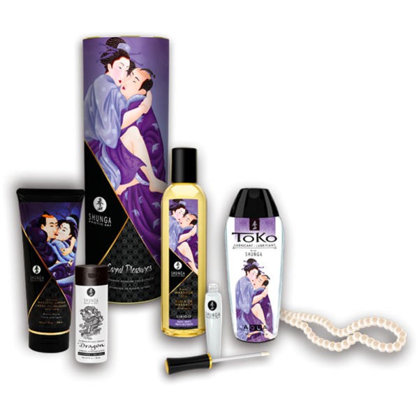 Coffret collection plaisirs charnels 5 produits Shunga  un collier de perles - CC0070