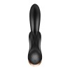 Vibromasseur rabbit noir double stimulation clitoris Double Flex Satisfyer - CC597809