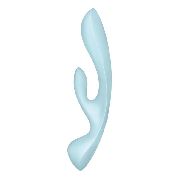 2 en 1 Rabbit point G avec stimulateur de clitoris et Wand Bleu USB Triple Oh Satisfyer - CC597813