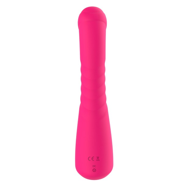 Vibromasseur rabbit rose chauffant avec fonction va-et-vient, USB - WS-NV040