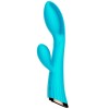 Vibromasseur bleu avec stimulateur de clitoris LRIS USB - LRISBLUE