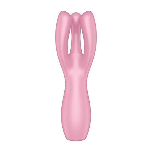 Vibromasseur point G avec stimulateur de clitoris USB rose Threesome 3 Satisfyer - CC597778