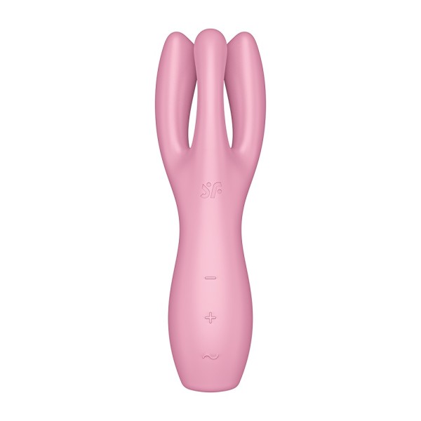 Vibromasseur point G avec stimulateur de clitoris USB rose Threesome 3 Satisfyer - CC597778