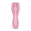 Vibromasseur point G avec stimulateur de clitoris USB rose Threesome 3 Satisfyer - CC597778