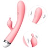 Vibromasseur Rabbit rose vintage 10 vitesse USB - TOZ-053BPNK