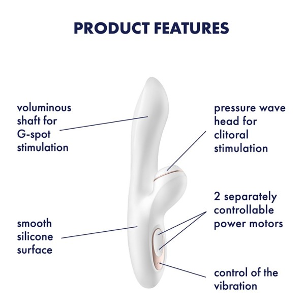 Vibromasseur rabbit blanc Pro G-spot Satisfyer - CC597126