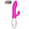 Vibromasseur rabbit USB rose avec gland 30 programmes - CR-VA001PNKR