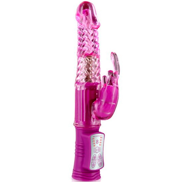 Vibromasseur rabbit rose waterproof avec billes rotatives - CC5160620050