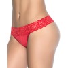 String sexy rouge avec dentelle - MAL96RED