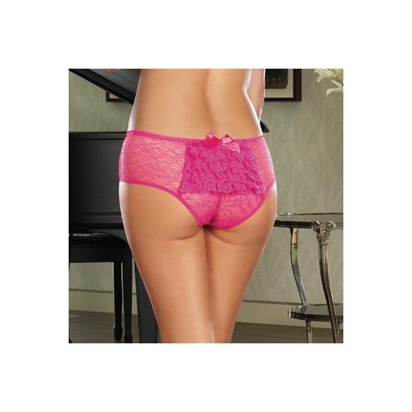 Panty taille basse, ouvert, fronces au dos - DG1300XHPK