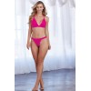 Ensemble magenta jersey et dentelle - DG11074MAG