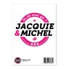 Grand sticker Jacquie  Michel rond blanc