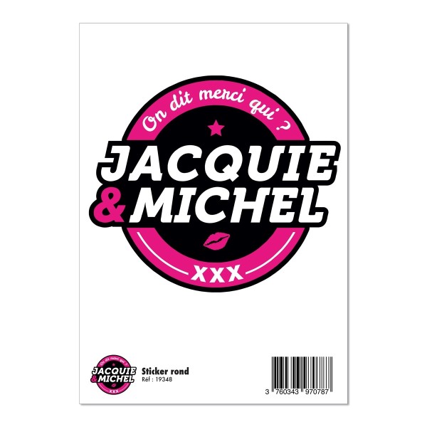 Grand sticker JM rond noir