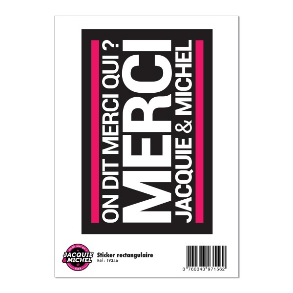 Grand sticker JM rectangle noir