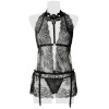 Set érotique robe dentelle, harnais et string - Grey Velvet