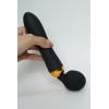 SHAKE Noir, Vibromasseur Wand USB en silicone médical avec 2 puissants moteurs indépendants - BQ107BLK