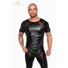 T-shirt wetlook et filet H056