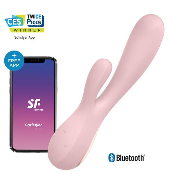 Vibromasseur rabbit rose connecté Mono Flex Satisfyer - CC5972440040