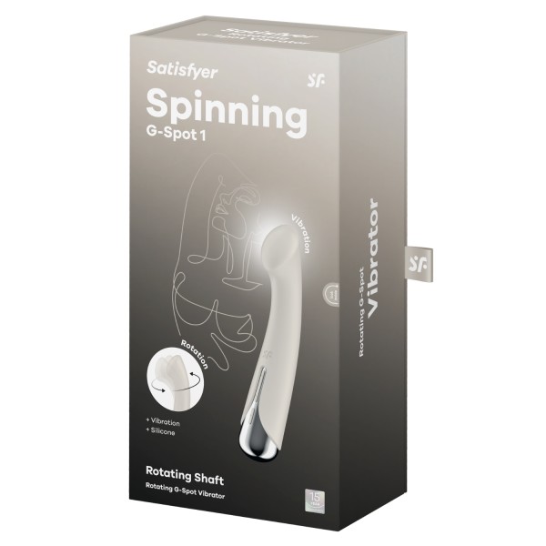 Vibromasseur point G tête rotative blanc USB Spinning g-spot 1 Satisfyer - CC597857