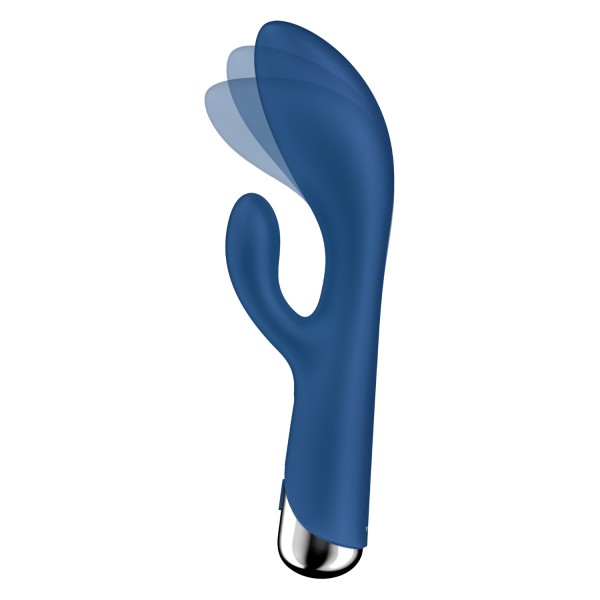 Vibromasseur rabbit USB tête rotative bleu Spinning Rabbit 1 Satisfyer - CC597856