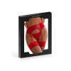 Porte-jarretelles wetlook avec string rouge