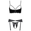 Ensemble lingerie ouverte noir - Cotelli Lingerie