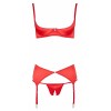 Ensemble lingerie 3 pièces ouvert rouge - Cottelli Lingerie