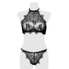 Ensemble bustier et string dentelle - Grey Velvet