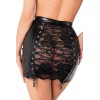 Mini jupe Corset F341 wetlook et dentelle