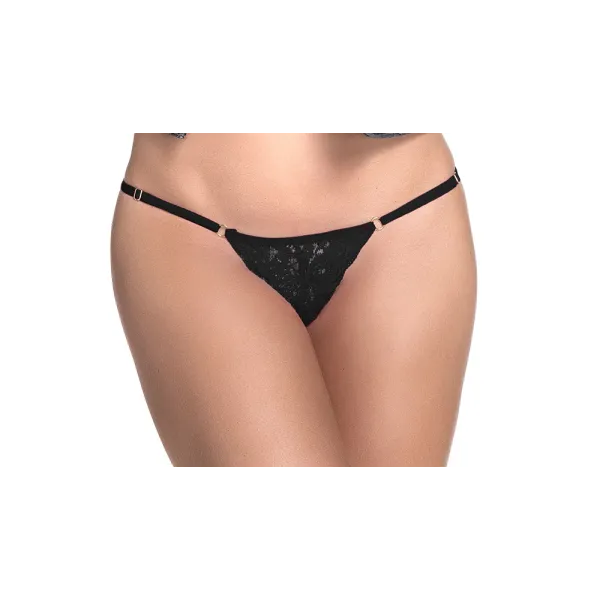 String dentelle noire - MAL107BLK