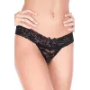 String brésilien sexy noir dentelle - ML10008BLK