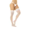 Bas en nylon sexy blanc autofixant  - MAL1108WHT