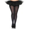 Collant grande taille fantaisie opaque noir - MH747XBLK