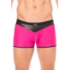 Boxer magenta simili cuir brillant - LM2001-67MAG