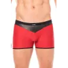 Boxer rouge simili cuir brillant - LM2001-67RED