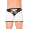 Boxer blanc simili cuir brillant - LM2001-67WHT