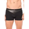 Boxer noir simili cuir brillant - LM2001-67BLK