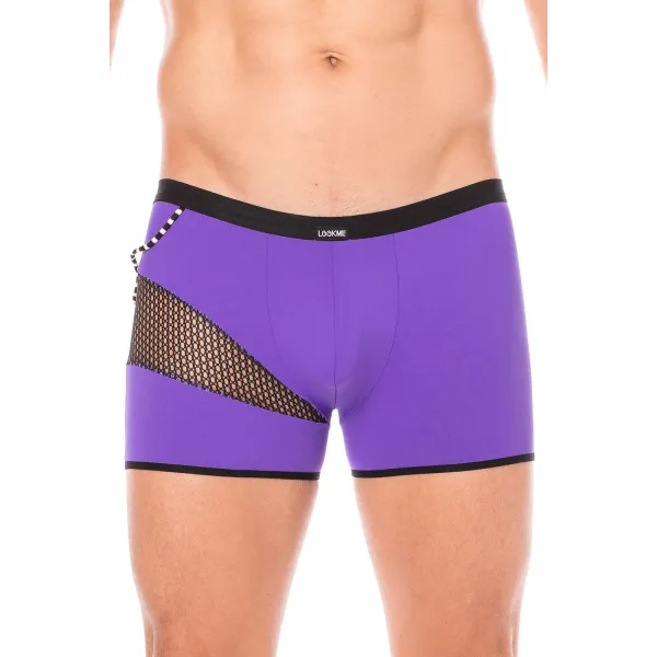 Boxer violet  filet et corde - LM2004-67PUR