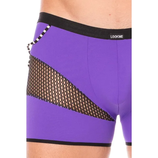 Boxer violet  filet et corde - LM2004-67PUR